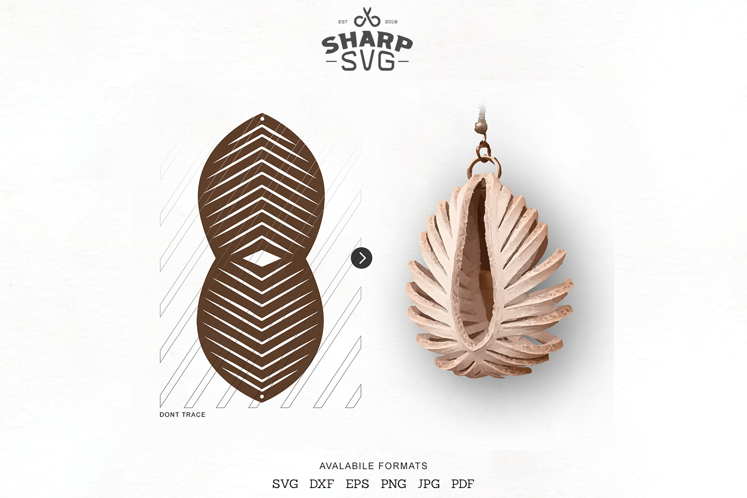 Download Sculpted Earring Svg Leather Twisted Earrings Cut Template 1 Sharpsvg