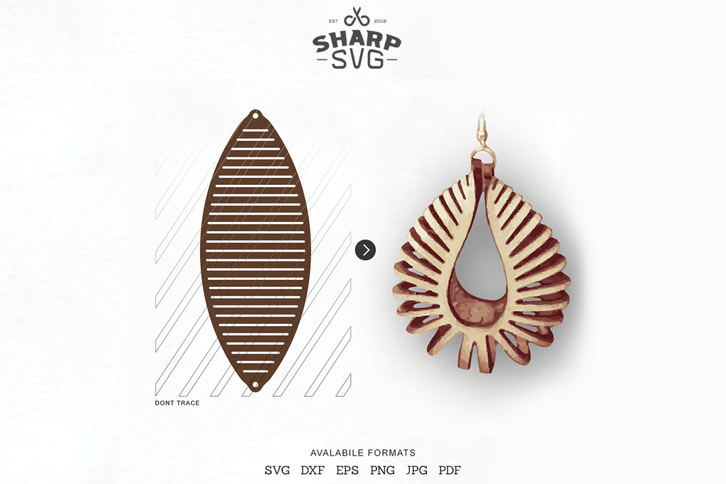 Download Sculpted Earring Svg Leather Twisted Earrings Cut Template 3 Sharpsvg