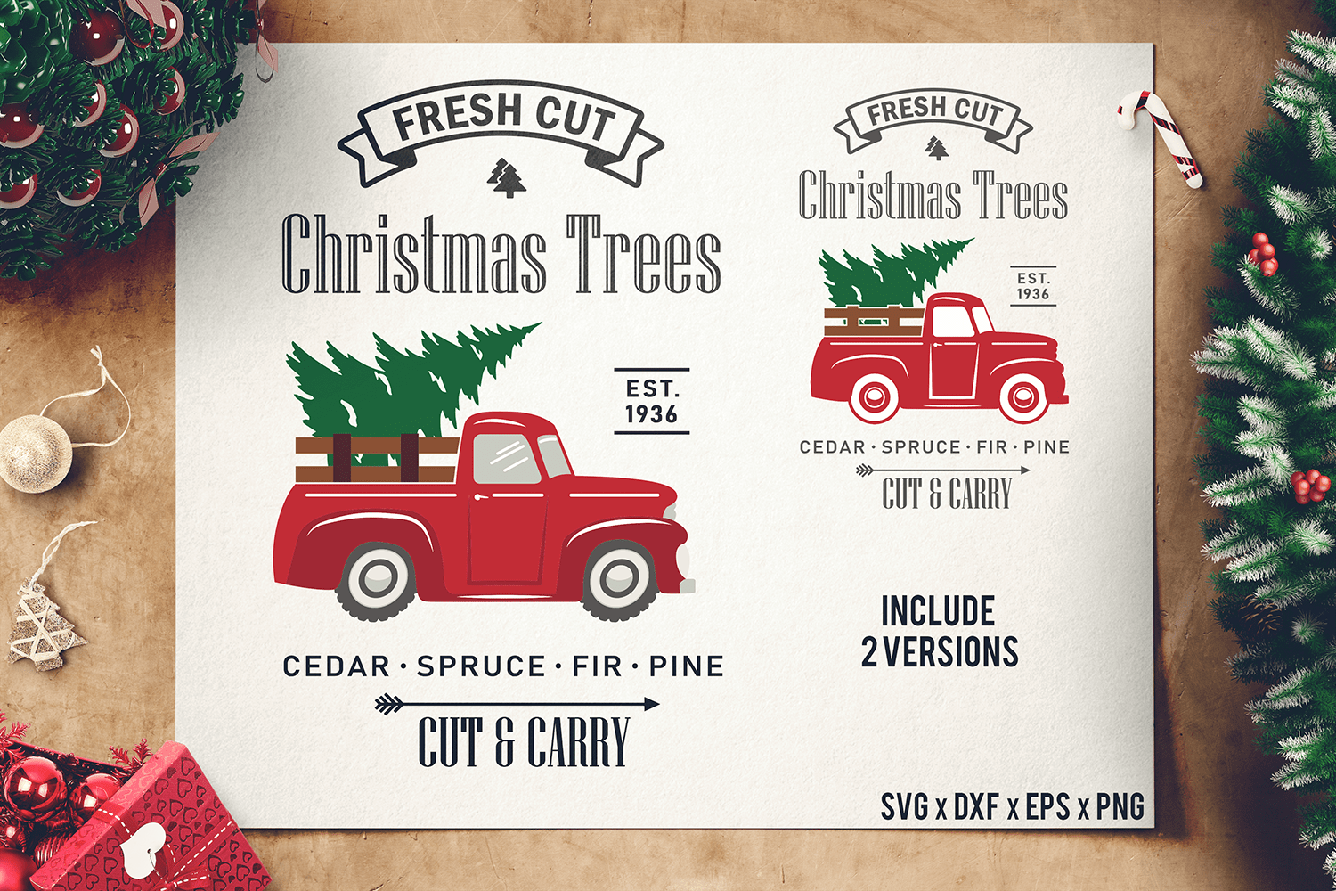Free Free Christmas Tree Truck Svg Free SVG PNG EPS DXF File