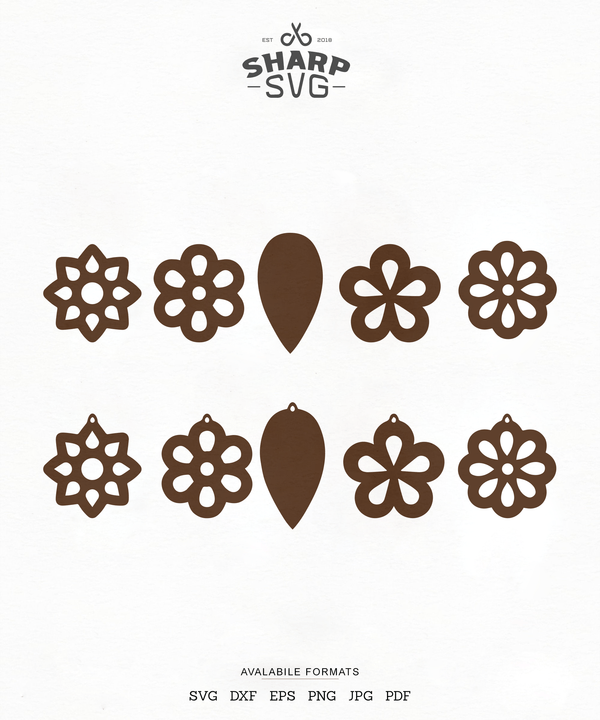 Free Free 211 Flower Leather Earrings Svg SVG PNG EPS DXF File