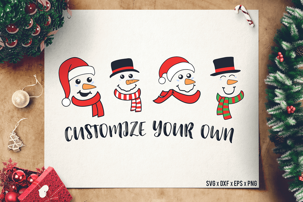 Download Snowman Face Svg Bundle Accesories Sharpsvg