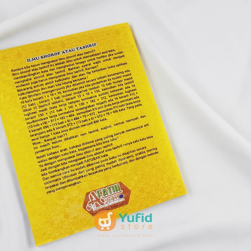 Buku Ilmu Shorof  Super Lengkap al Fatih Press Yufid 