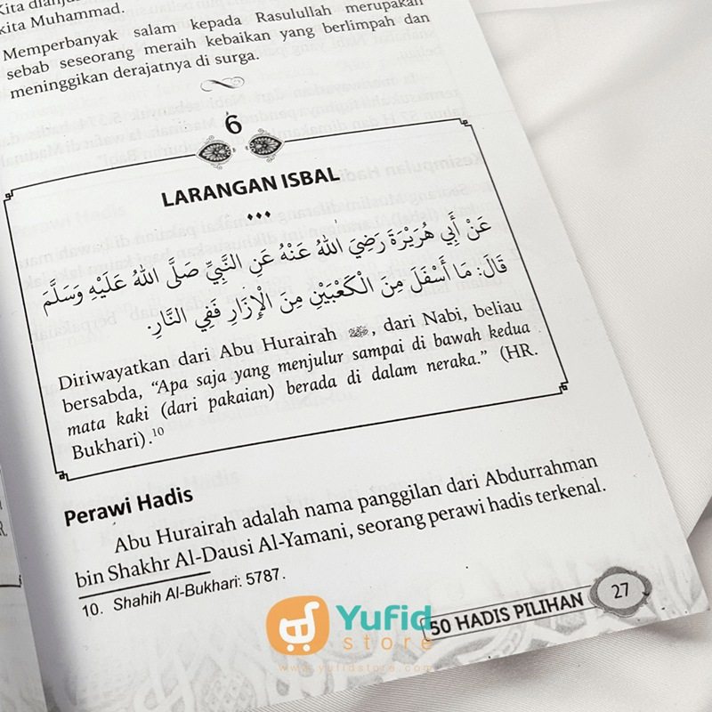 Buku 50 Hadits Pilihan Pustaka Quran Sunnah Yufid Store Toko Muslim