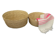 set handmade palm baskets women napkin