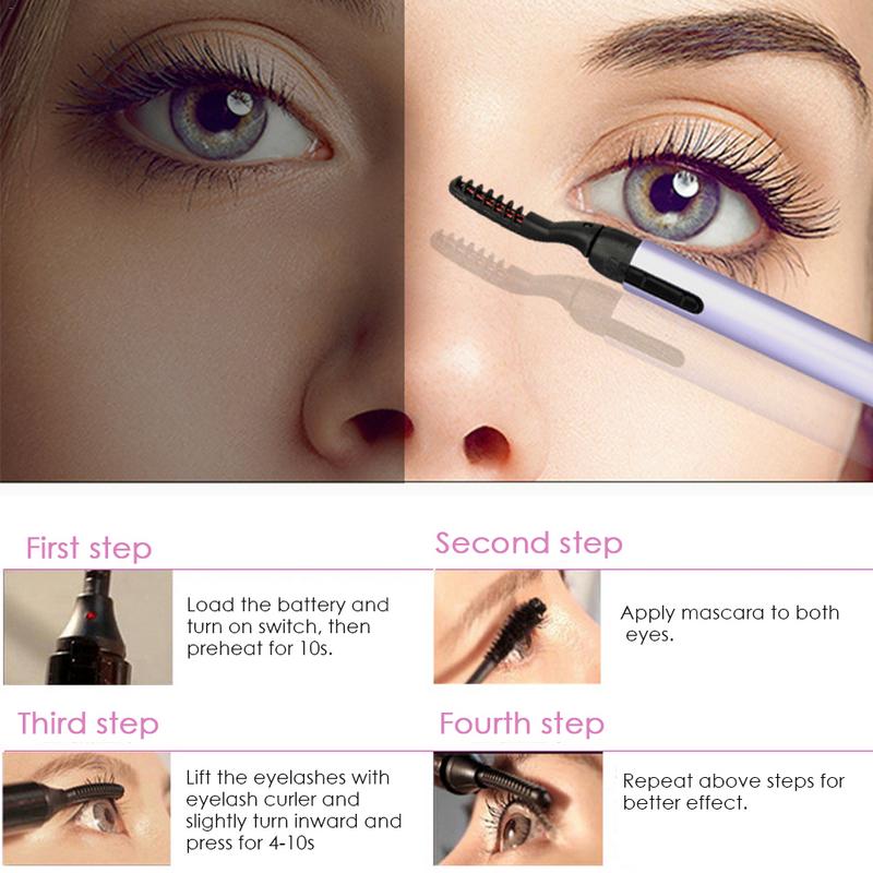 heated eyelash curling wand