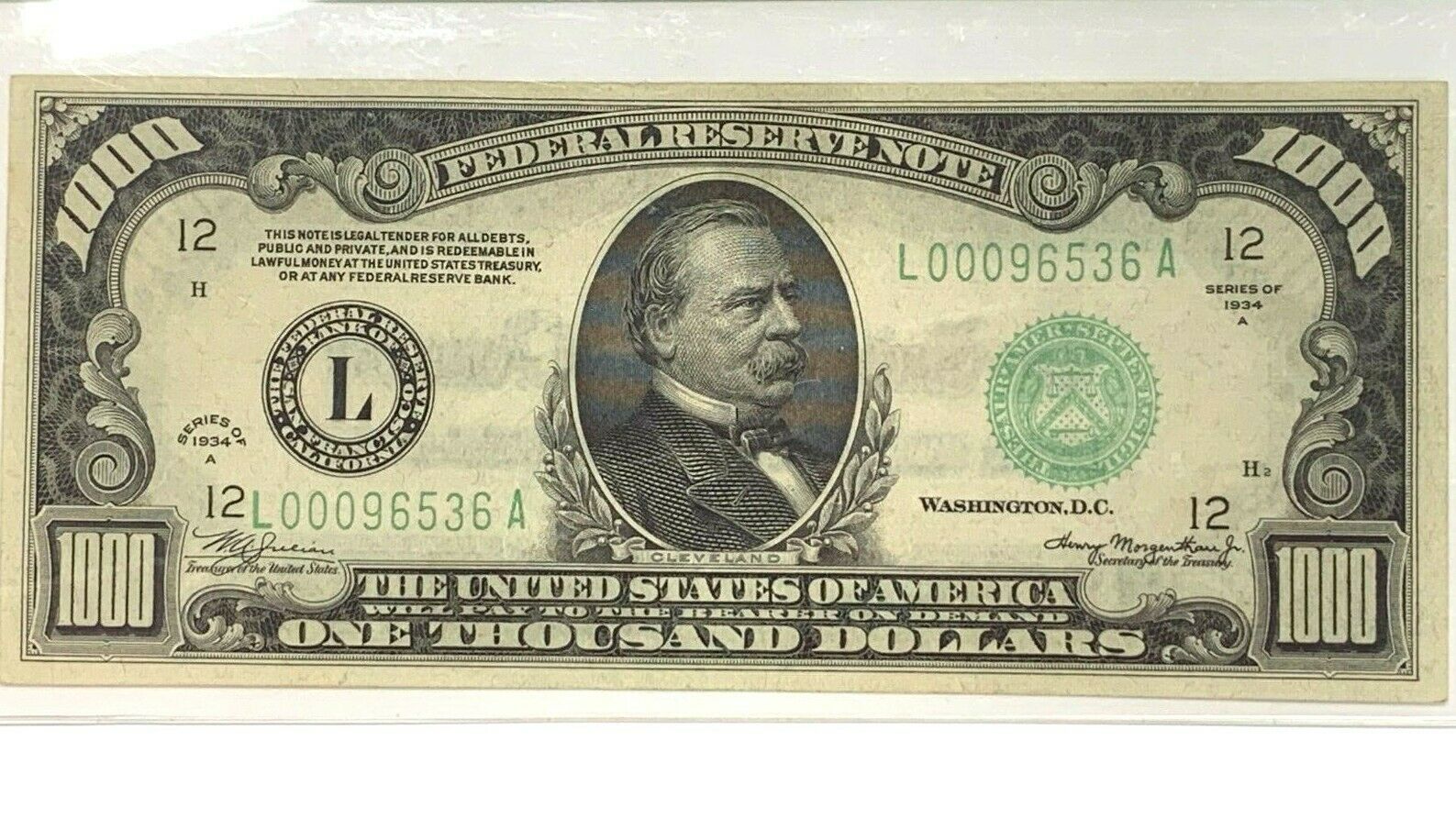 1934 federal reserve note serial number lookup