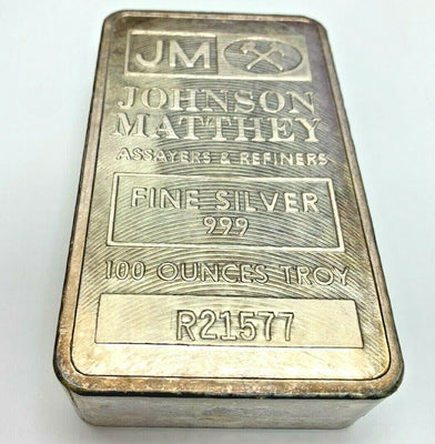 johnson matthey 100 oz silver bar serial number