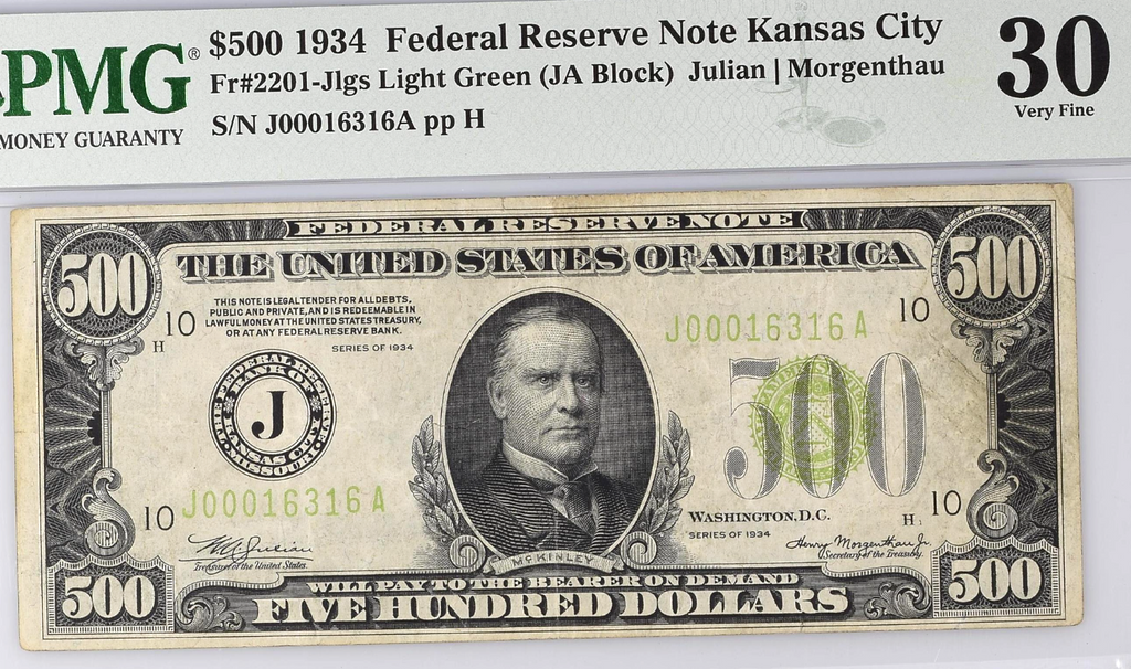 1934 federal reserve note serial number lookup