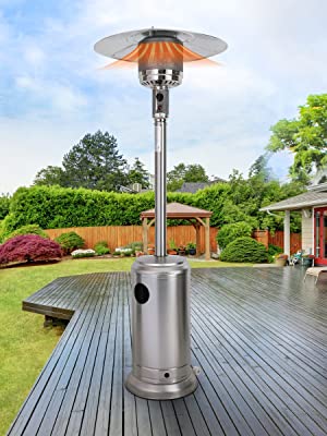 Olsen & Smith 2KW Electric Outdoor Patio Heater  Free Standing Quartz 2000w  Waterproof, 3 Power Settings, Adjustable Heat Angle and Height Adjustable  Stand (Black) – Packed Direct UK