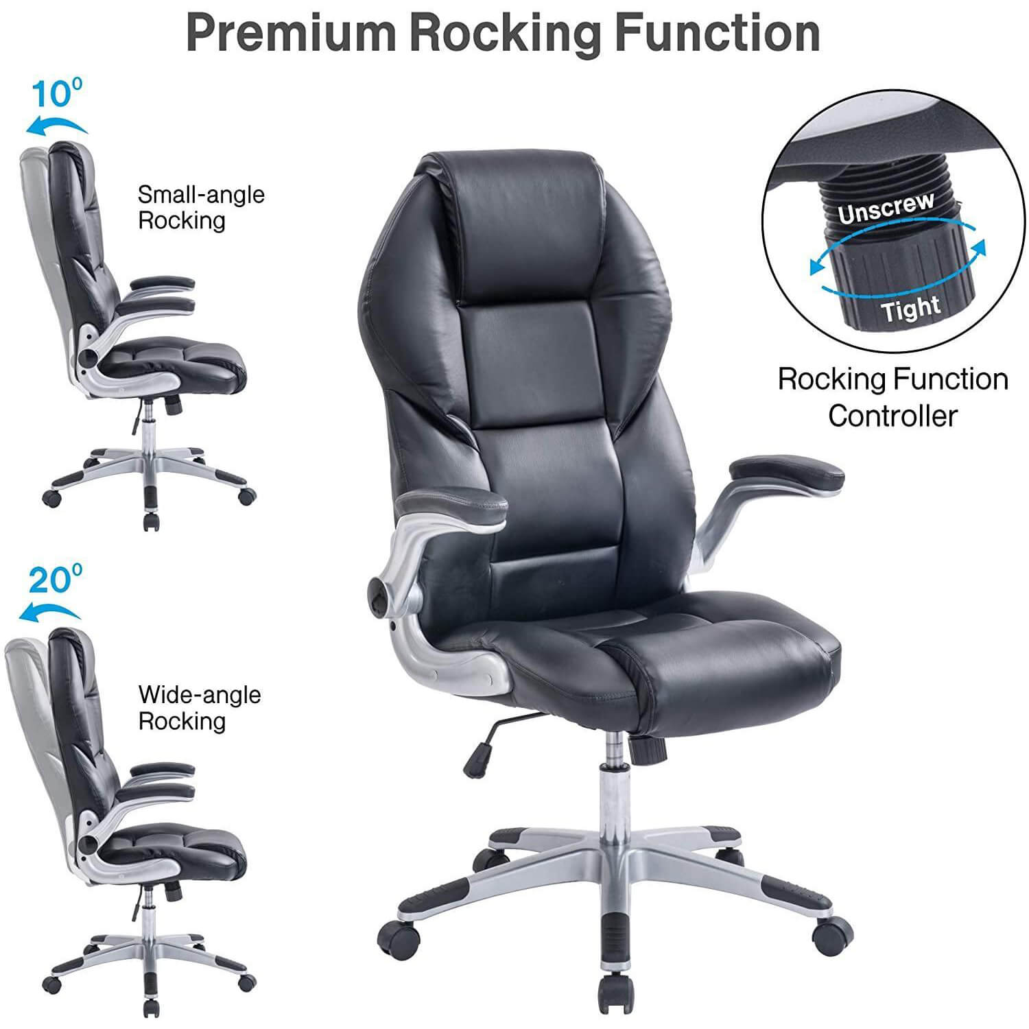 Executive Office Desk Chair | Computer Desk Chairs with Arms and Back ...