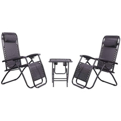 pair of zero gravity reclining sun loungers