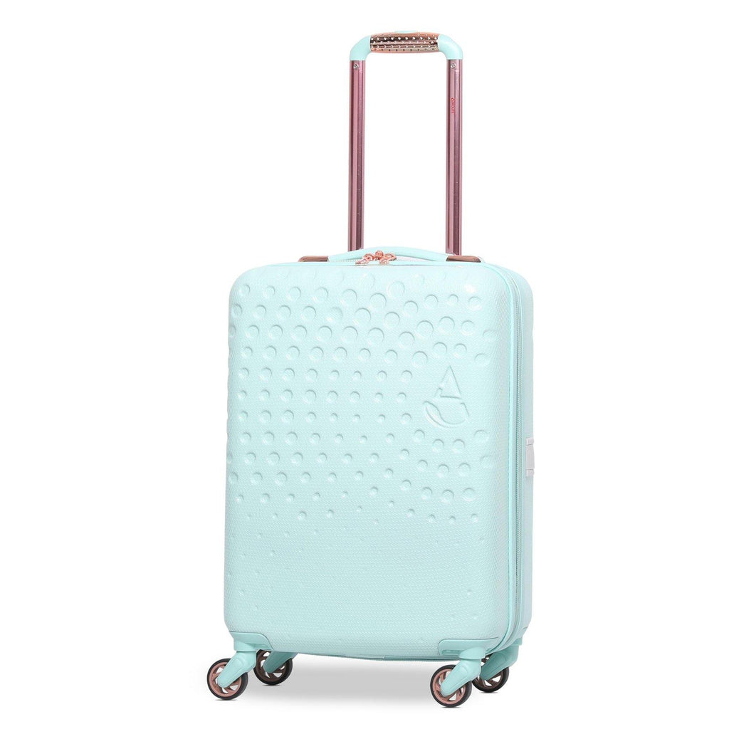 Aerolite Lightweight ABS Hard Shell 4 Wheel Carry On Travel Trolley Hand Cabin Luggage Suitcase, Approved for Ryanair, British Airways & More, Peppermint Green - Packed Direct UK