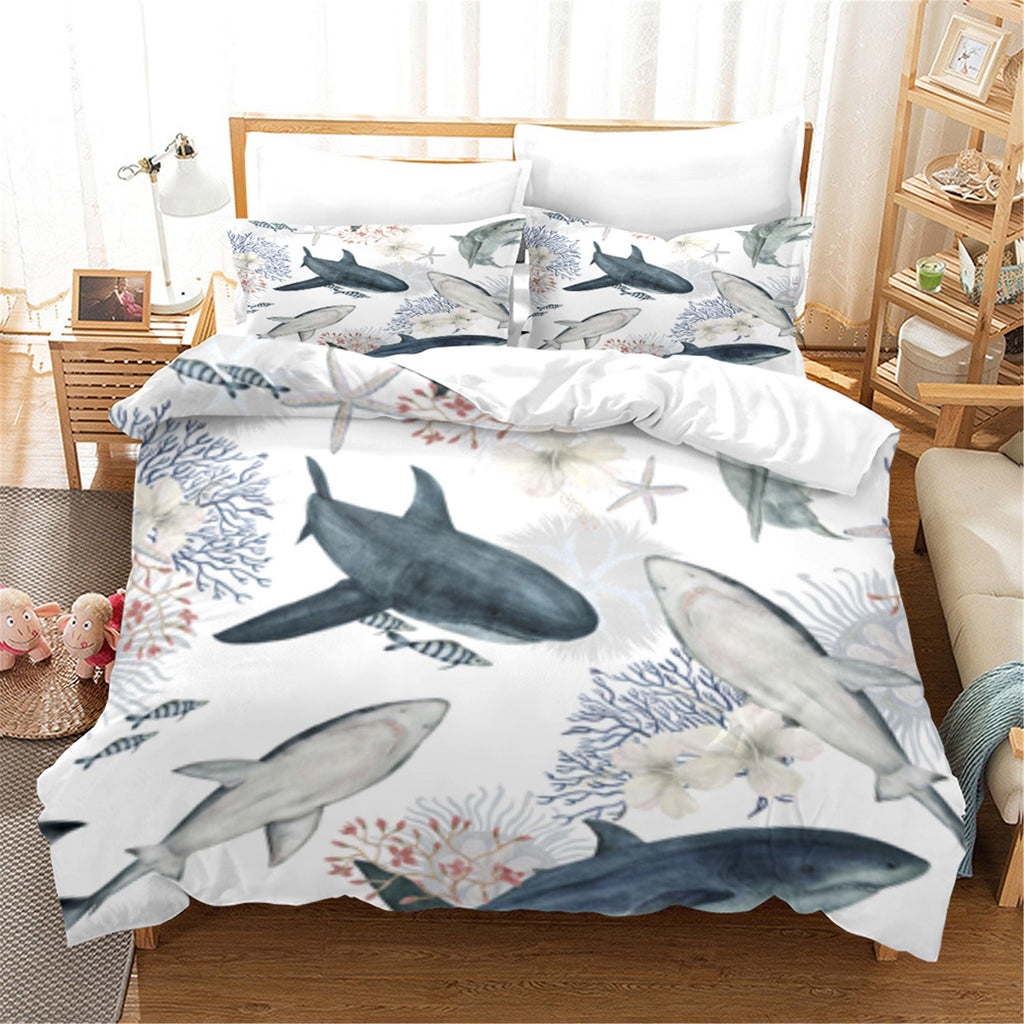 sharks quilt cover