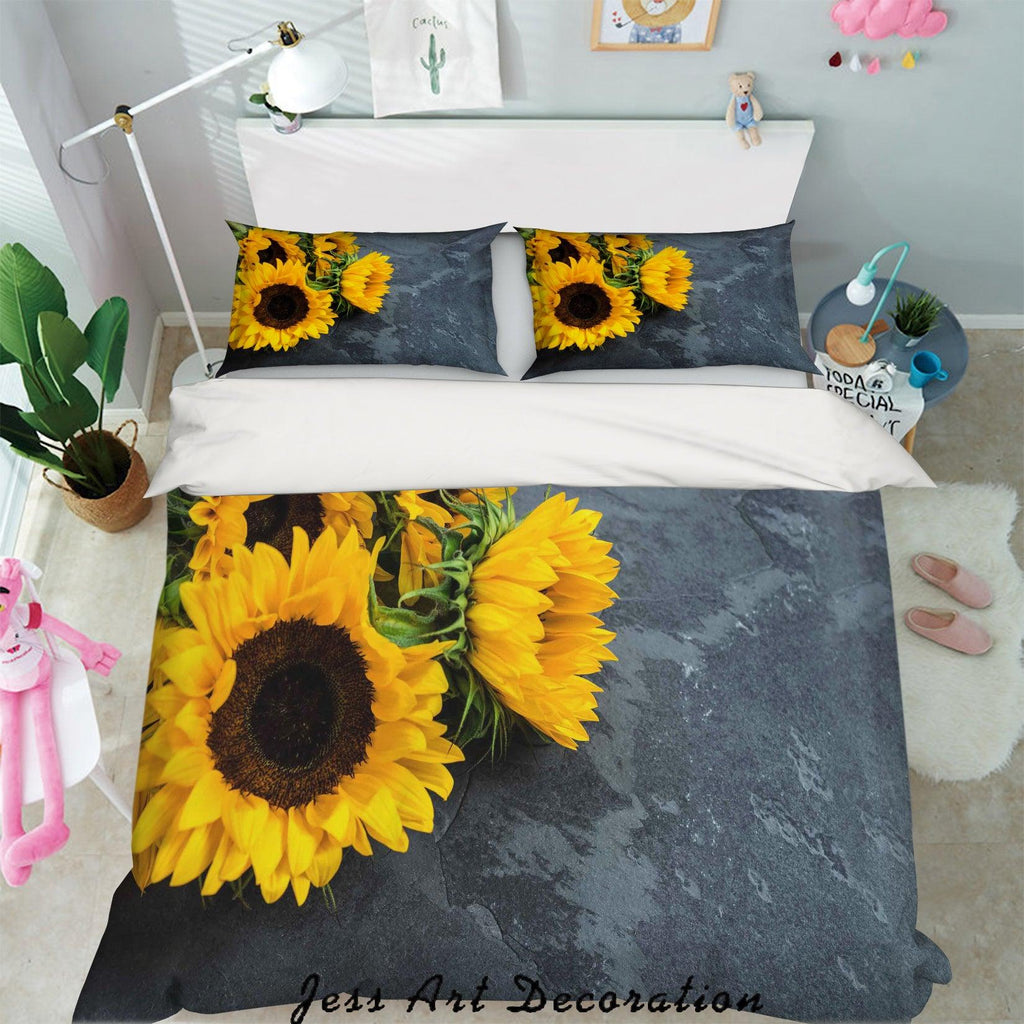 sunflower quilt cover set