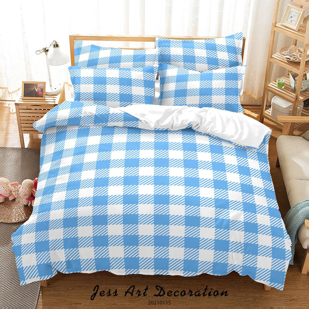 blue checkered duvet cover