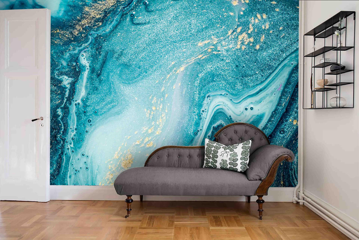 3D Abstract Blue Marble Wall Mural Wallpaper 33 – Jessartdecoration