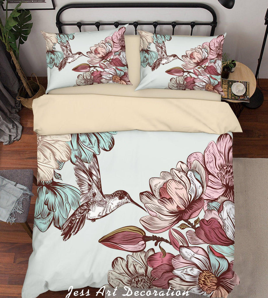 hummingbird duvet cover set