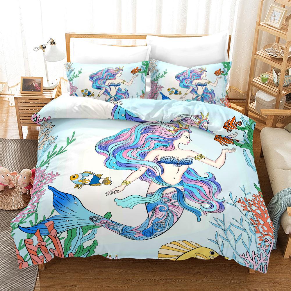 mermaid quilt cover set