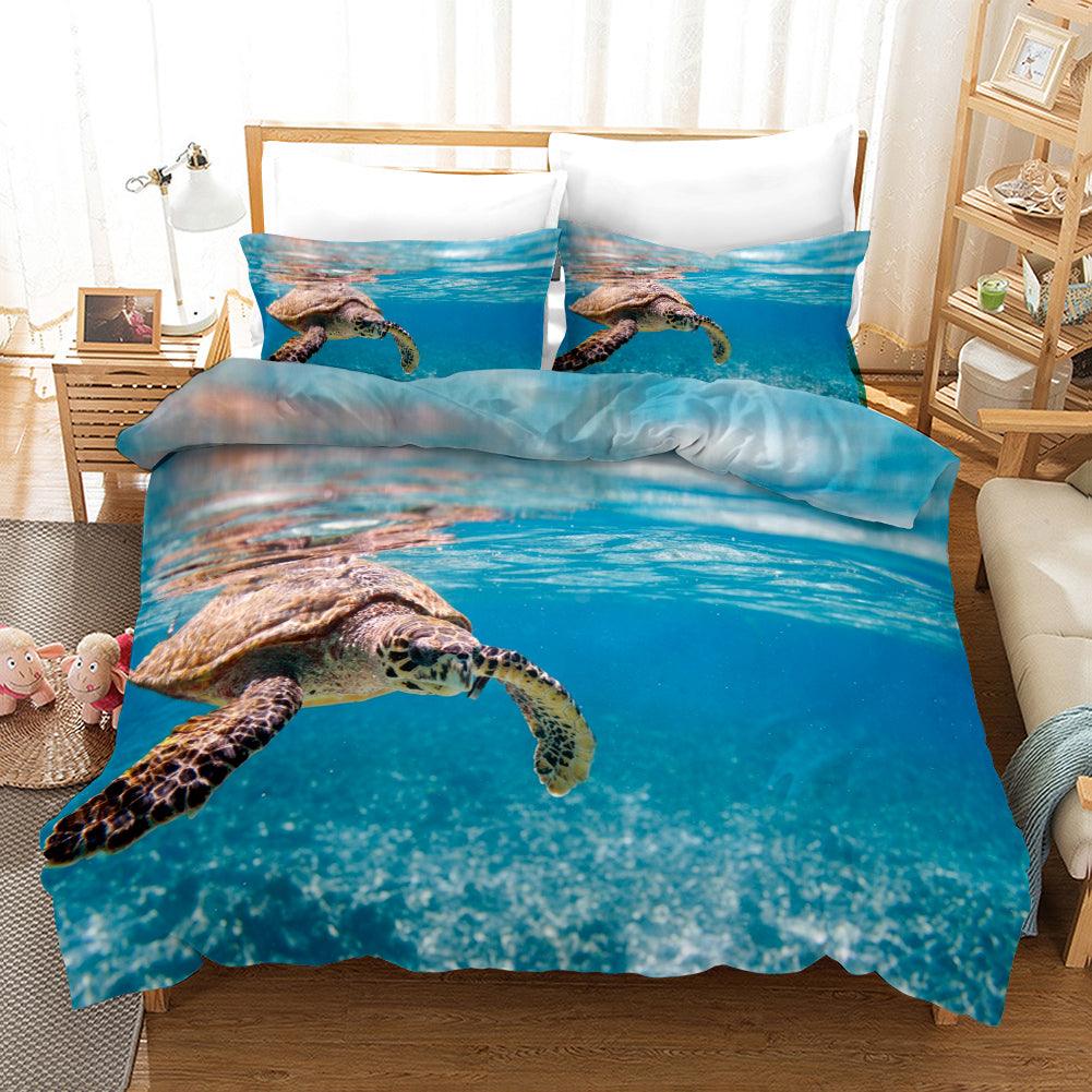 sea turtle quilt cover