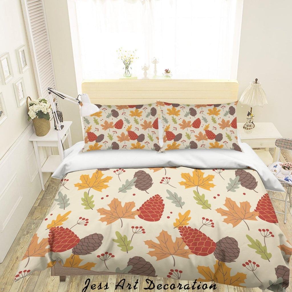 autumn leaves duvet cover