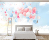 3D Hand Painted Balloon Sky Wall Mural Wallpaper 188