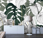 3D Tropical Plant Pen Wall Mural Wallpaper   37