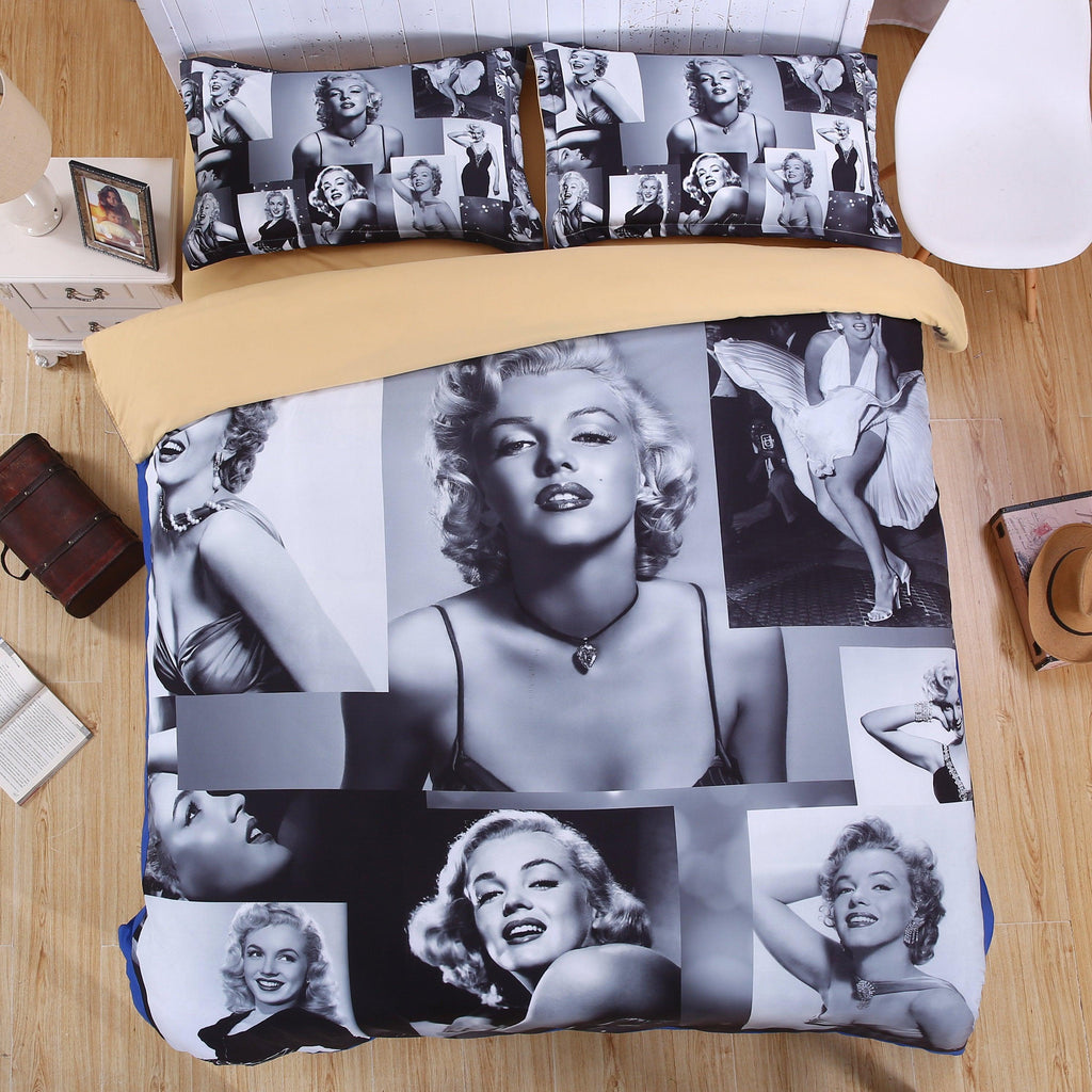 3d Sexy Beauty Marilyn Monroe Quilt Cover Set Bedding Set