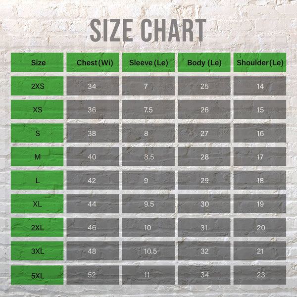 GoodyBro Size Chart