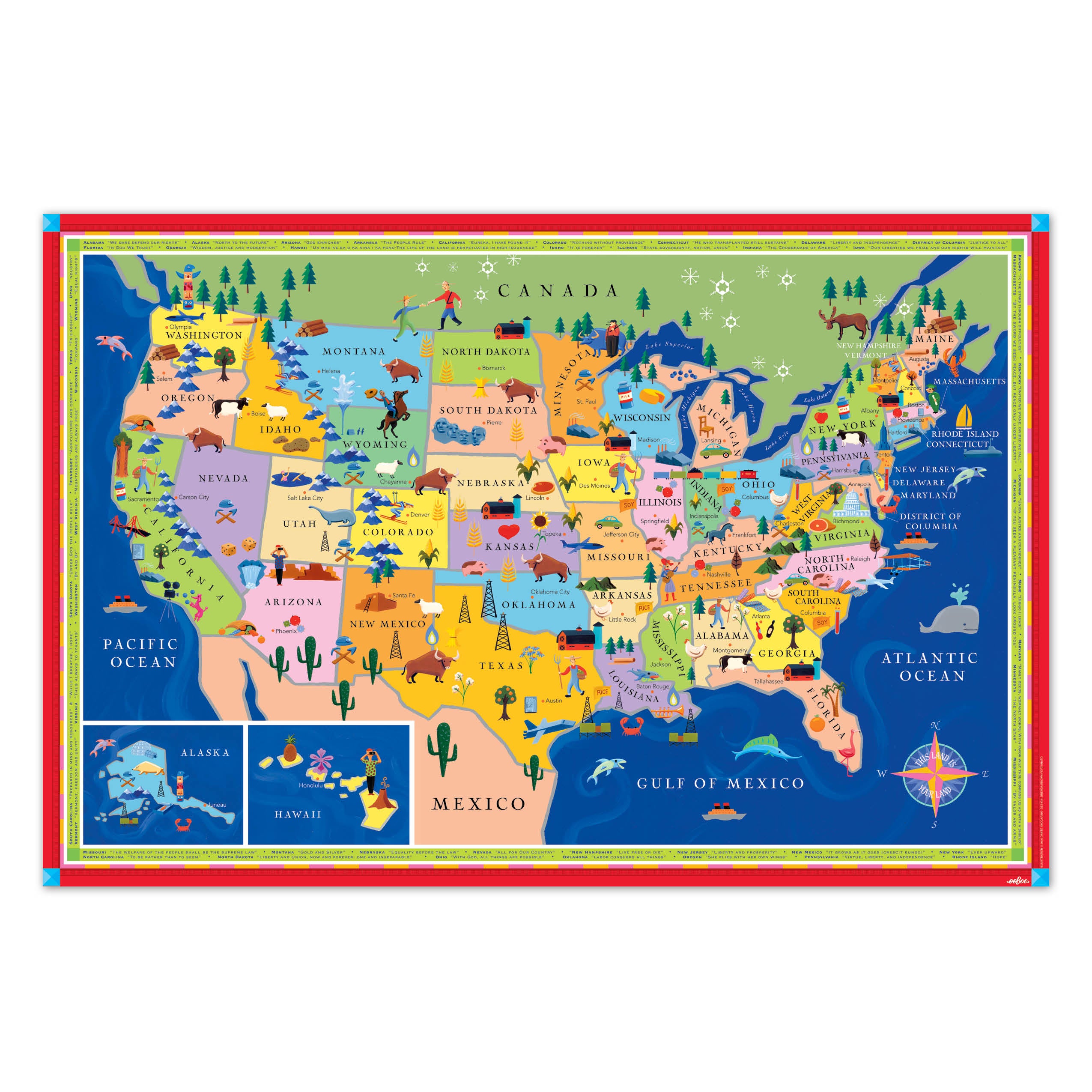 United States Map With States This Land Is Your Land United States Map – eeBoo