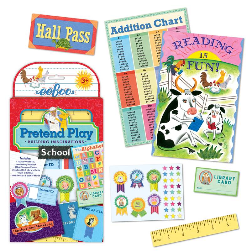 pretend and play school set