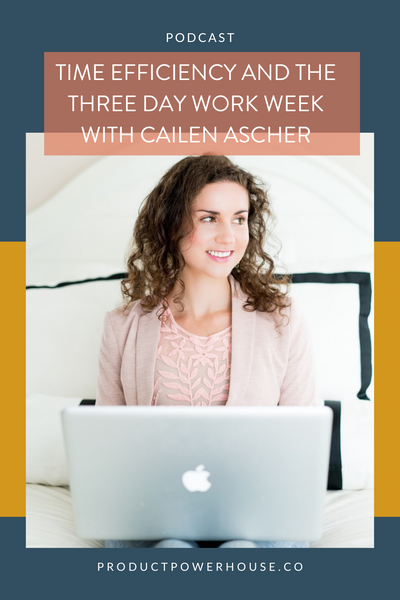 Time Efficiency and the Three Day Work Week with Cailen Ascher podcast from Product Powerhouse