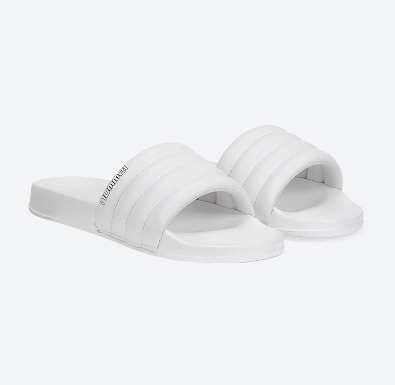 Camp Colour Block Men White Slides Hummel India