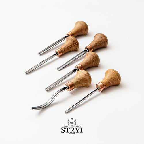 Basic wood carving tools set STRYI for whittling and relief