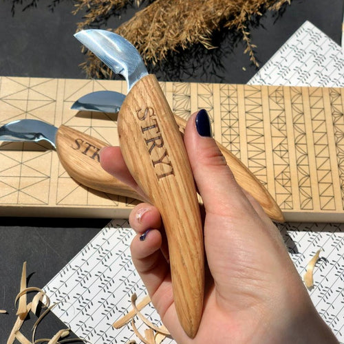 Whittling knife 50mm STRYI Profi, woodcarving tool, sloyd knife, carvi –  Wood carving tools STRYI