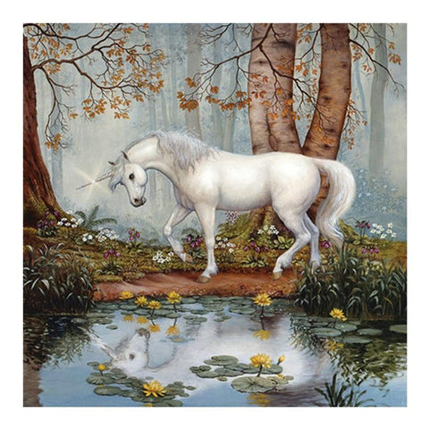 Unicorn Near a Pond