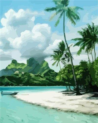 paint by numbers kit Bora Bora Island - Custom paint by number
