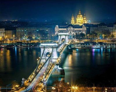 paint by numbers kit Budapest at night - Custom paint by number
