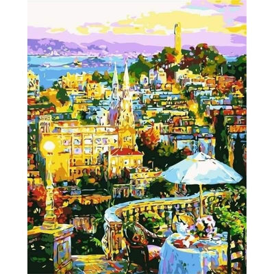 paint by numbers kit City Landscape N12 - Custom paint by number
