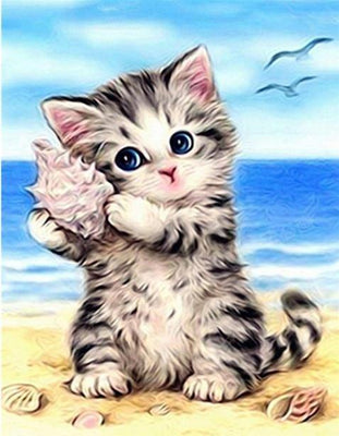 paint by numbers kit Cute cats 1 - Custom paint by number