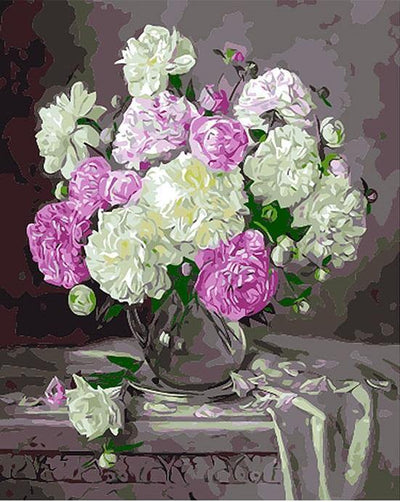 paint by numbers kit Europe flower abstract