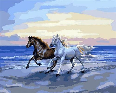 paint by numbers kit Horses 1 - Custom paint by number