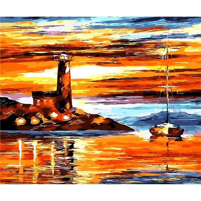 paint by numbers kit Lighthouse 06 - Custom paint by number