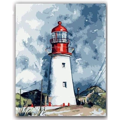 paint by numbers kit Lighthouse - Custom paint by number