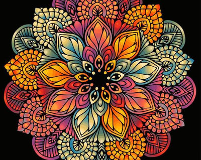 paint by numbers kit Mandala Art - Custom paint by number