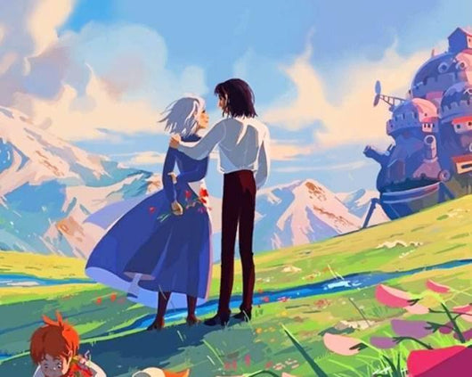 Howls Moving Castle Anime Paint By Numbers - Canvas Paint by numbers