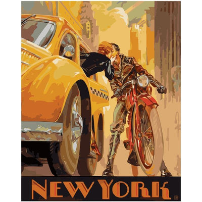 paint by numbers kit New Yorker - Custom paint by number