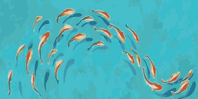 paint by numbers kit Orange Fish - Custom paint by number