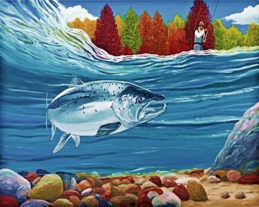 Paint by Numbers for Adults - Underwater Dogs Artist Photo Series Paint by Number Kit with Acrylic Paints, Brushes Canvas - Beginner DIY Painting by