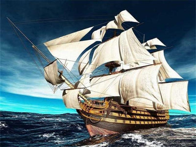 paint by numbers kit Ships Galleon 3 - Custom paint by number