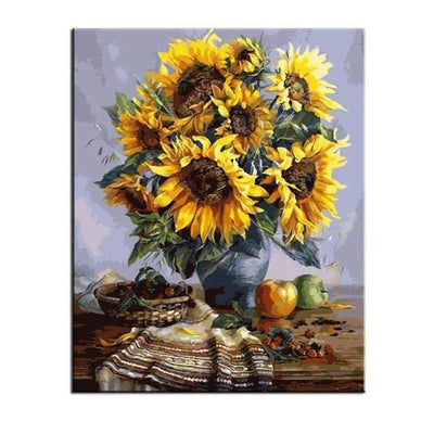 paint by numbers kit Sunflowers - Custom paint by number